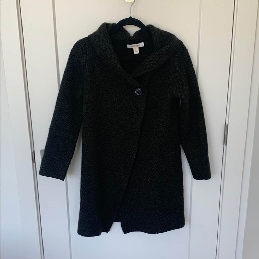 Ellen Tracy Olive Knit Cardigan